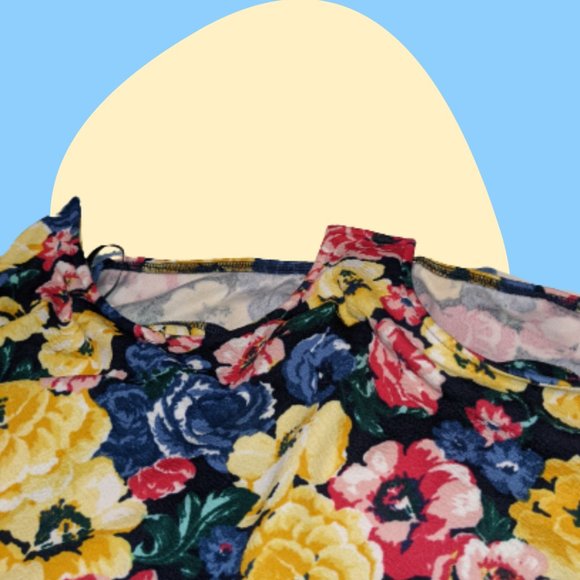 Plus Structured Undercup Floral Skirt - Picture 2 of 3